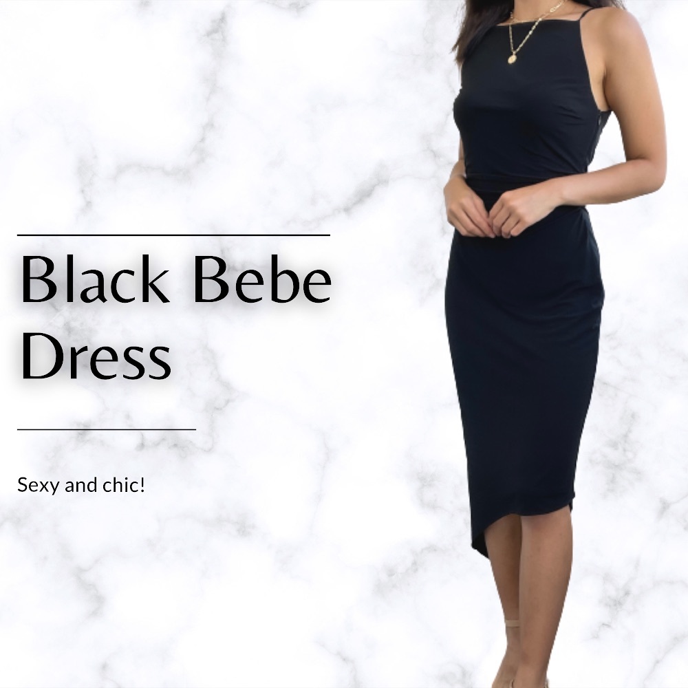Long, Sexy, and Chic Black Bebe Dress